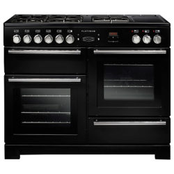 Rangemaster Platinum 110 Dual Fuel Range Cooker Black